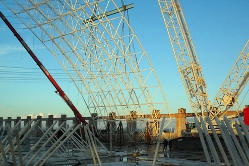 宜都枝江五柳树市场北大门网架工程